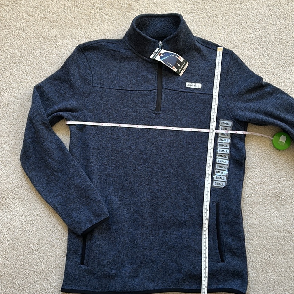 NWT Eddie Bauer Men’s Quarter Zip Sweater Fleece Small - Picture 6 of 9